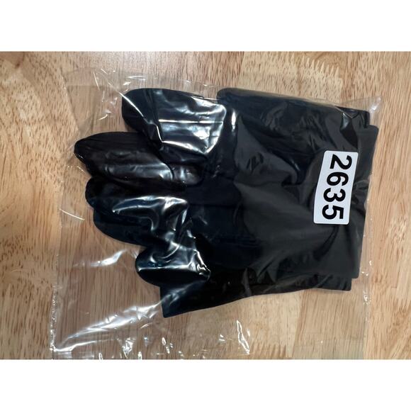 Vintage Dainty Soft Black Leather Gloves Small JL - Picture 11 of 11